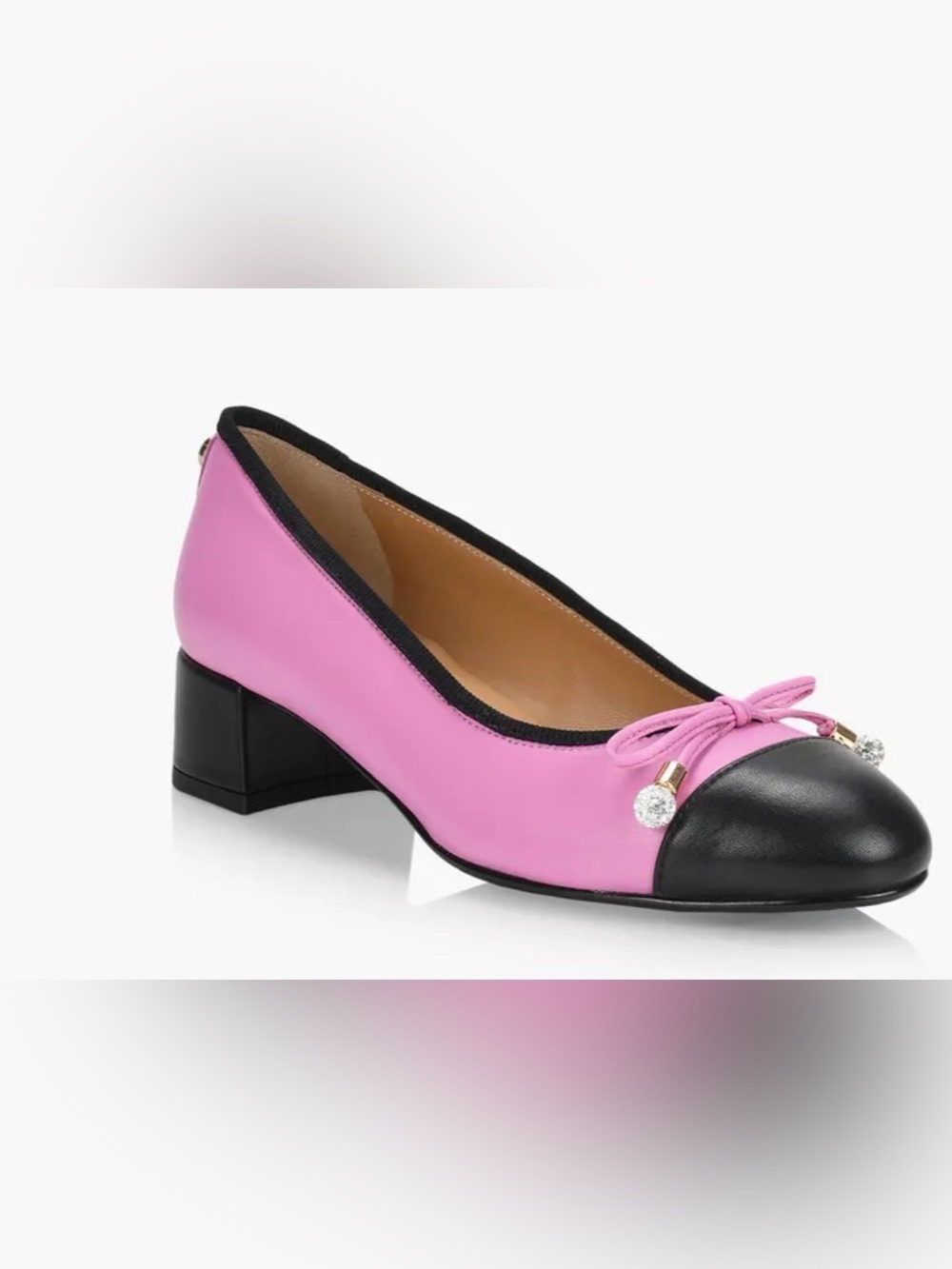 Browns Couture Pink Leather Cap Toe Low Heel Made in Italy 38.5